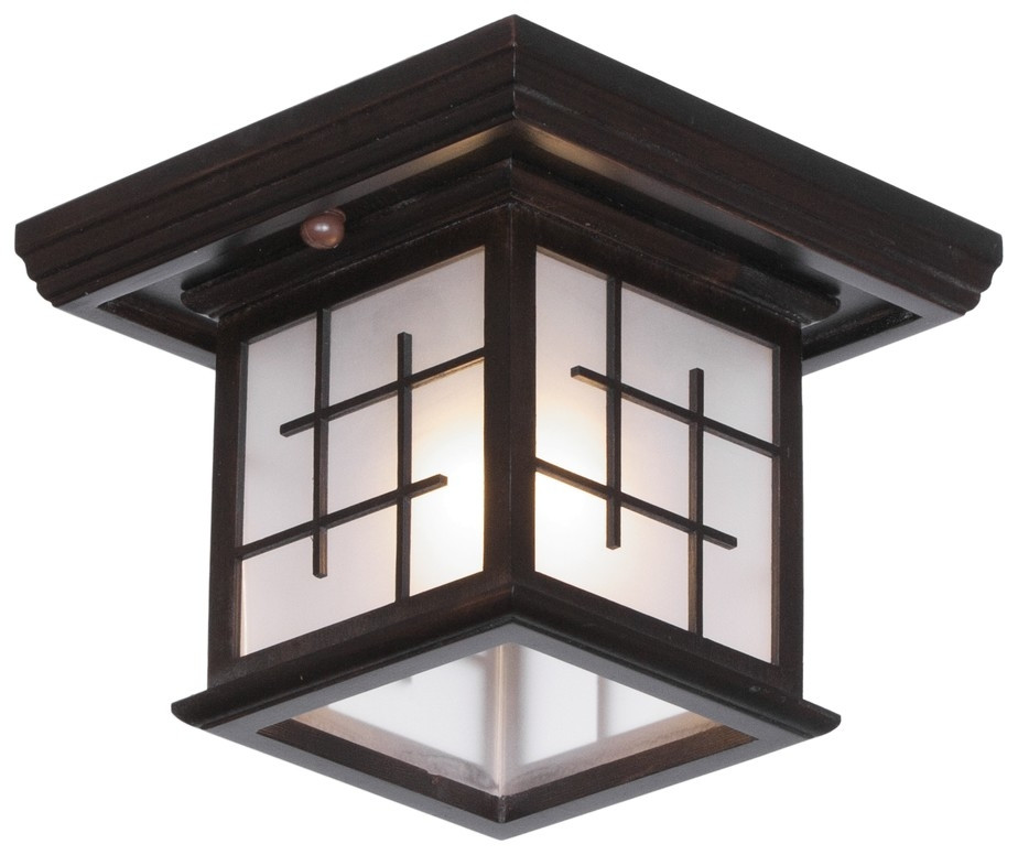 Светильник потолочный со светодиодной лампочкой E27, комплект от Lustrof. №151144-623677, цвет темно-коричневый - фото 1