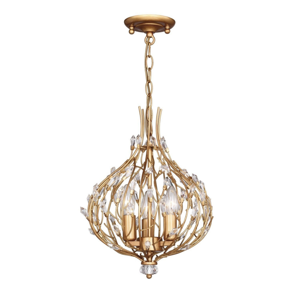 Люстра с лампочками, подвесная, комплект от Lustrof. №98146-617136, цвет окрашенное золото - фото 1