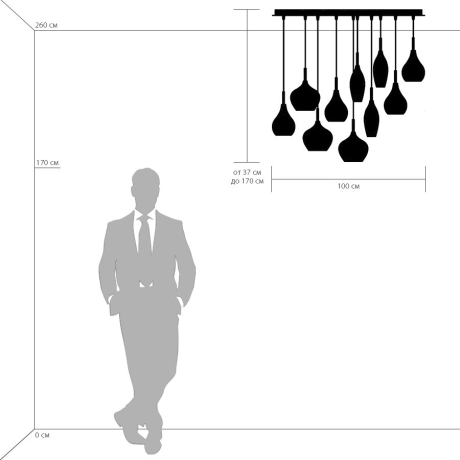 803125 Подвес Lightstar с поддержкой Маруся Pentola chrome/black 