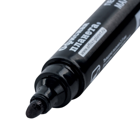 Нарушена упаковка!  <203654> Маркер перманентный ОФИСНАЯ ПЛАНЕТА, ЧЕРНЫЙ, круглый наконечник, 2,5 мм, 885931 (885931)