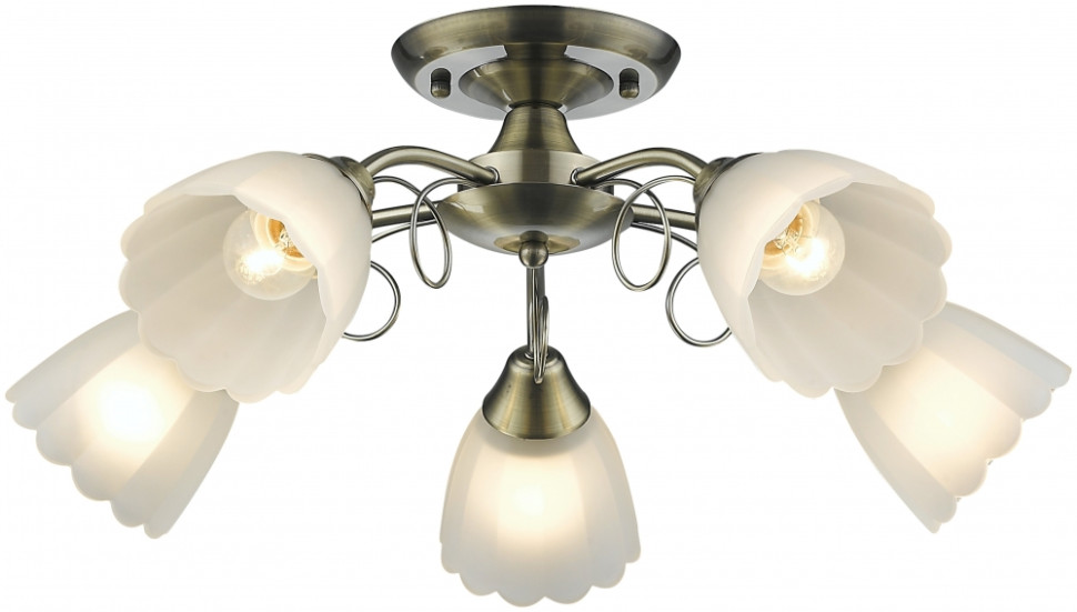 Потолочная люстра с лампочками Velante 708-507-05+Lamps, цвет бронза 708-507-05+Lamps - фото 2