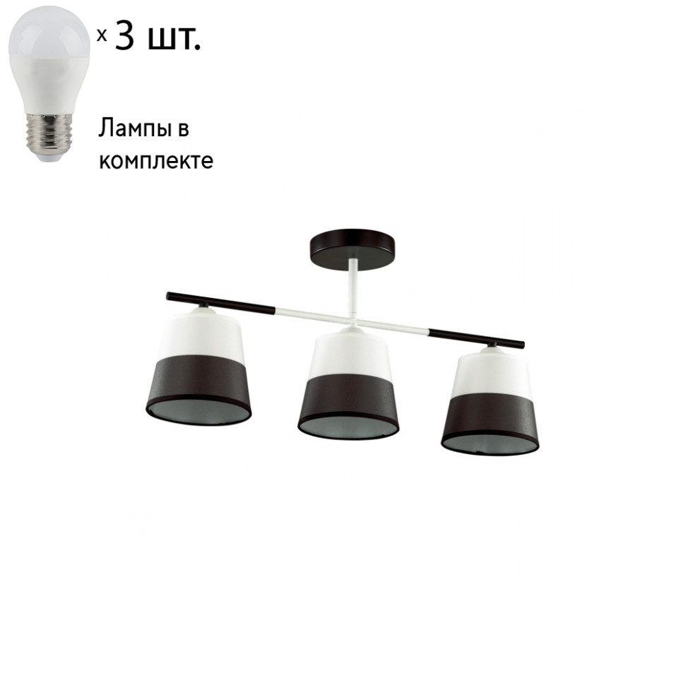 Потолочный  светильник с лампочкой Lumion Bessie 5215/3CA+Lamps E27 P45, цвет черный 5215/3CA+Lamps E27 P45 - фото 1