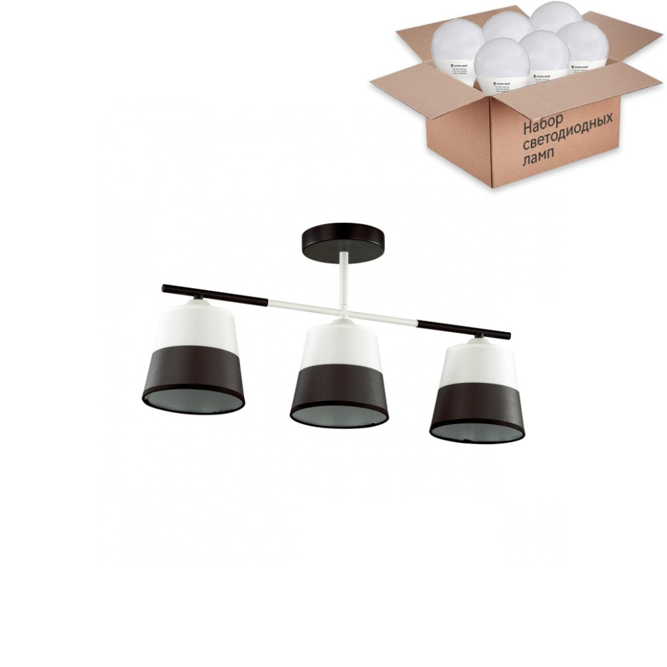 Потолочный  светильник с лампочкой Lumion Bessie 5215/3CA+Lamps E27 P45, цвет черный 5215/3CA+Lamps E27 P45 - фото 2