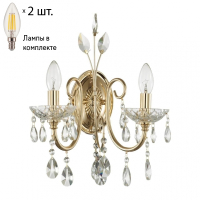 Бра Odeon Light Versia с лампочками 4977/2W+Lamps E14 Свеча