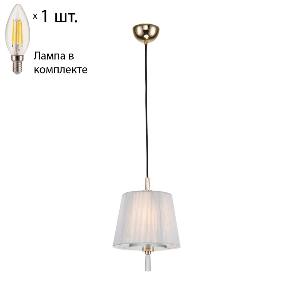 Подвесной светильник с лампочкой Favourite Sade 2690-1P+Lamps E14 Свеча торшер favourite sade 2690 1f