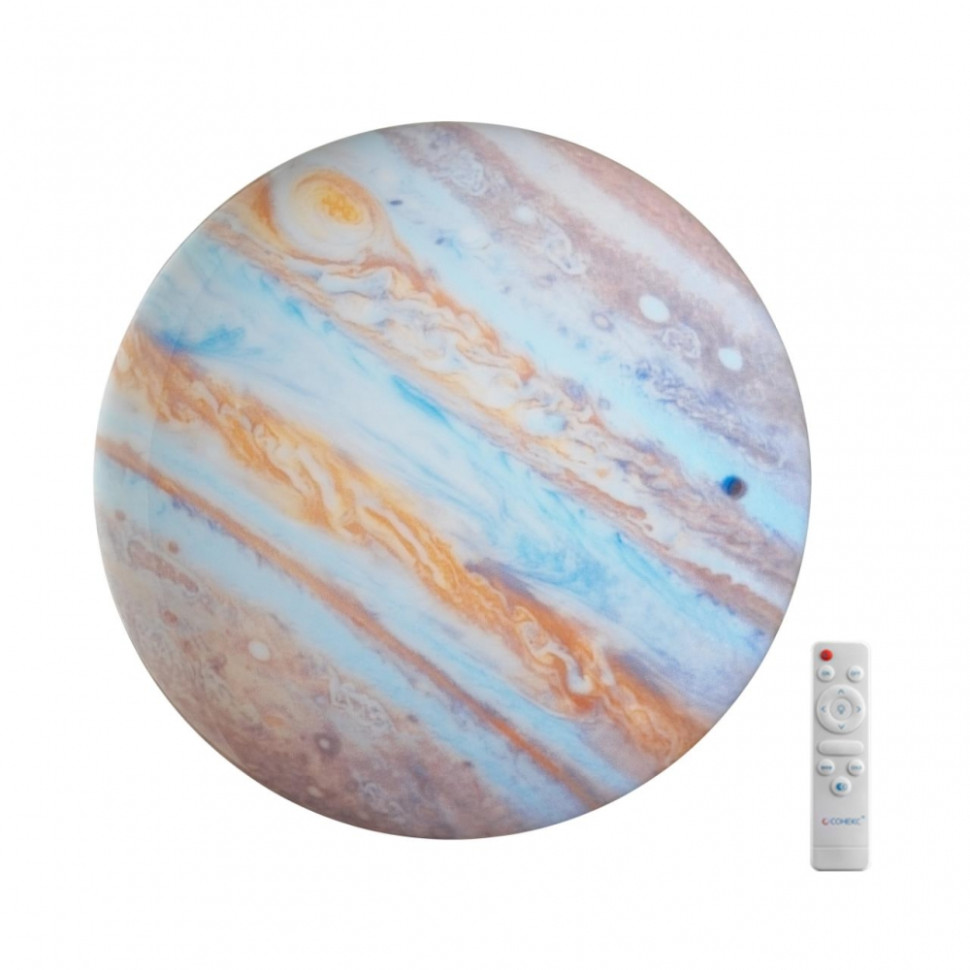 Настенно-потолочный светильник с пультом ДУ Sonex Pale Jupiter 7724/DL, цвет белый 7724/DL - фото 1