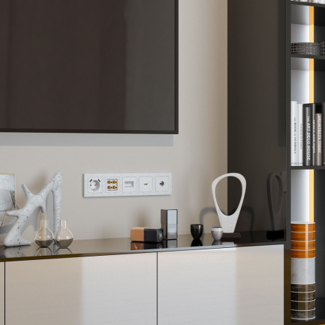 Акустическая розетка (белый) Hammer Werkel 280639