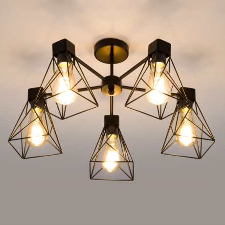 70107/5 черный черный Потолочная люстра Eurosvet Trappola a044747 