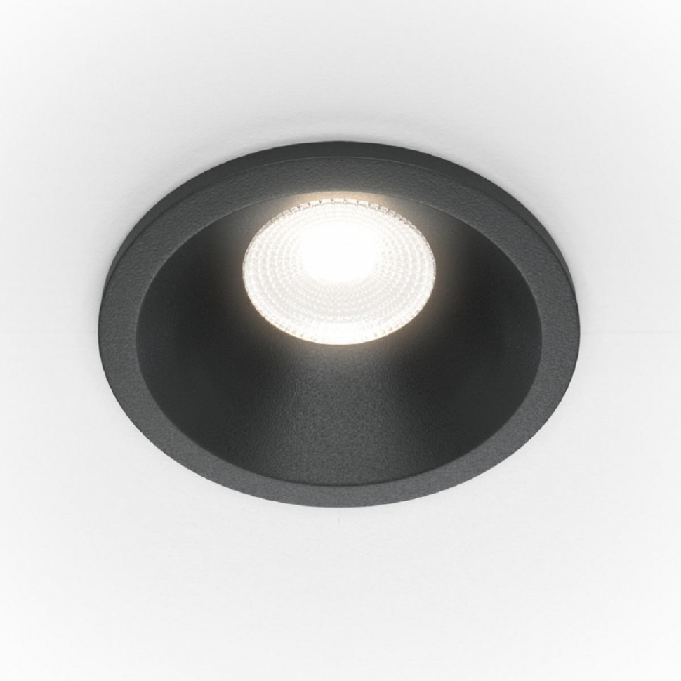Встраиваемый светодиодный светильник Maytoni Technical Zoom Dim Triac DL034-01-06W3K-D-B, цвет черный - фото 1