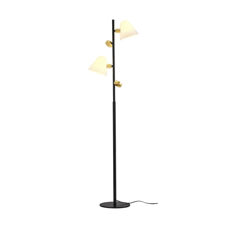 Торшер со светодиодными лампами, комплект от Lustrof. №384976-618309, цвет матовый черный, золото