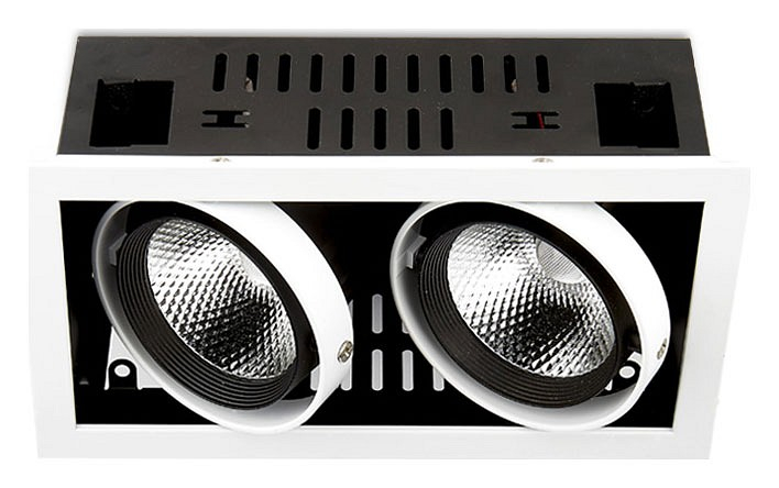 Встраиваемый светильник Ambrella Light T T812 BK/CH 2*12W 4200K 