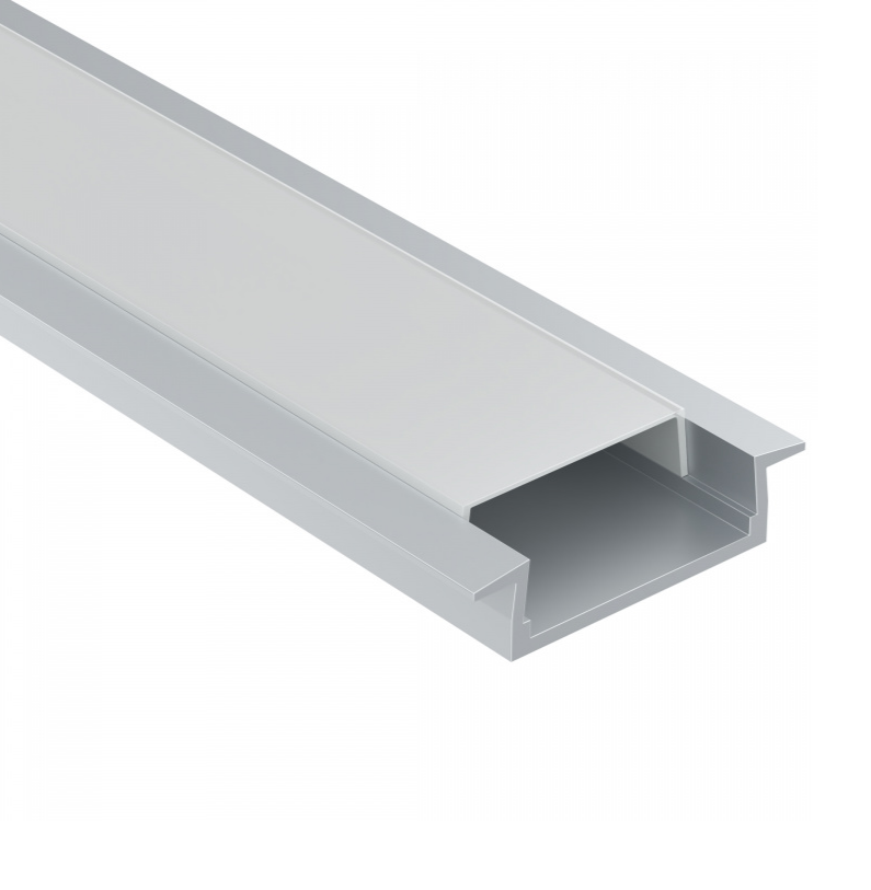 2м. Встраиваемый алюминиевый профиль для светодиодной ленты Maytoni Led strip ALM004S-2M, цвет серый - фото 1