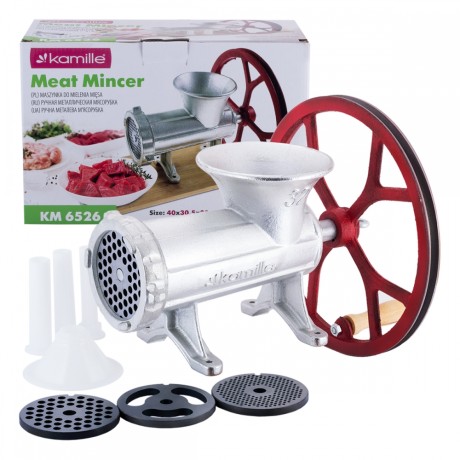 Мясорубка ручная чугунная 31*16*20,5см. Kamille 6526