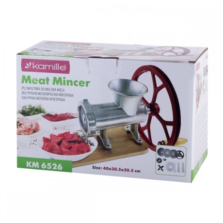 Мясорубка ручная чугунная 31*16*20,5см. Kamille 6526