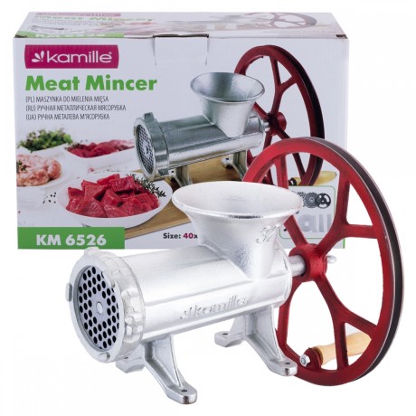 Мясорубка ручная чугунная 31*16*20,5см. Kamille 6526