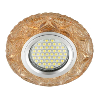Встраиваемый светильник с LED подсветкой Fametto Luciole DLS-L149 Gu5.3 Glassy/Tea (UL-00003904)
