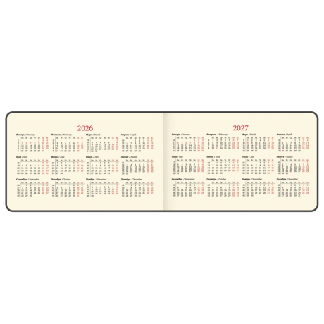 Нарушена упаковка!  <795217> Еженедельник датированный 2026 МАЛЫЙ ФОРМАТ 105х160 мм, А6, BRAUBERG "Unique", черный, 117208