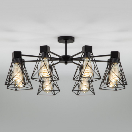 Люстра на штанге Eurosvet Trappola 70107/8 черный 