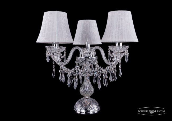 1403L/3/141-39/Ni/SH41-160 Настольная лампа Bohemia Ivele Crystal 