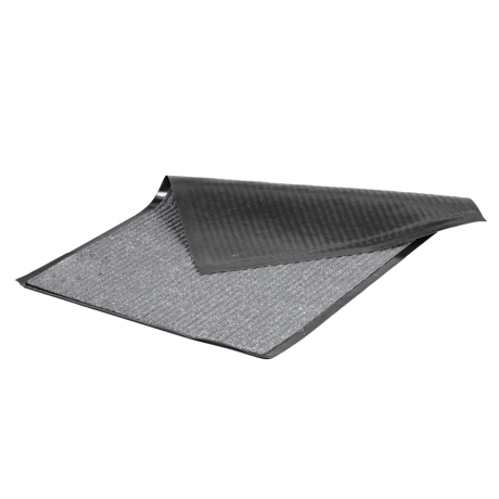 Нарушена упаковка! <220042> Коврик входной ворсовый влаго-грязезащитный LAIMA, 60х90 см, ребристый, толщина 7 мм, серый, 602867 (602867)