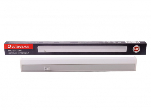 Светодиодный линейный светильник Ultraflash LWL-2013-5CL (20LED, 220В, 5W, с сетевым проводом) 12326 