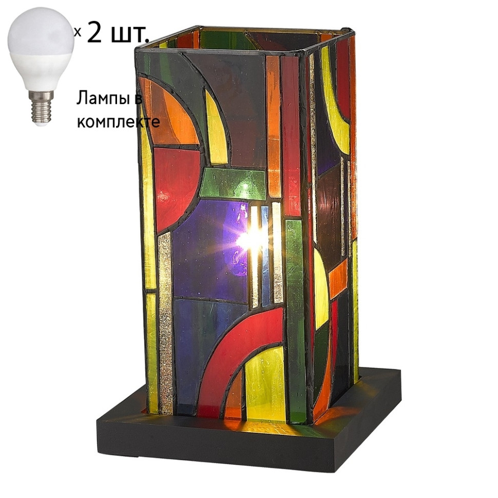 Настольная лампа с лампочками Velante 810-804-02+Lamps E14 P45, цвет стекло 810-804-02+Lamps E14 P45 - фото 1