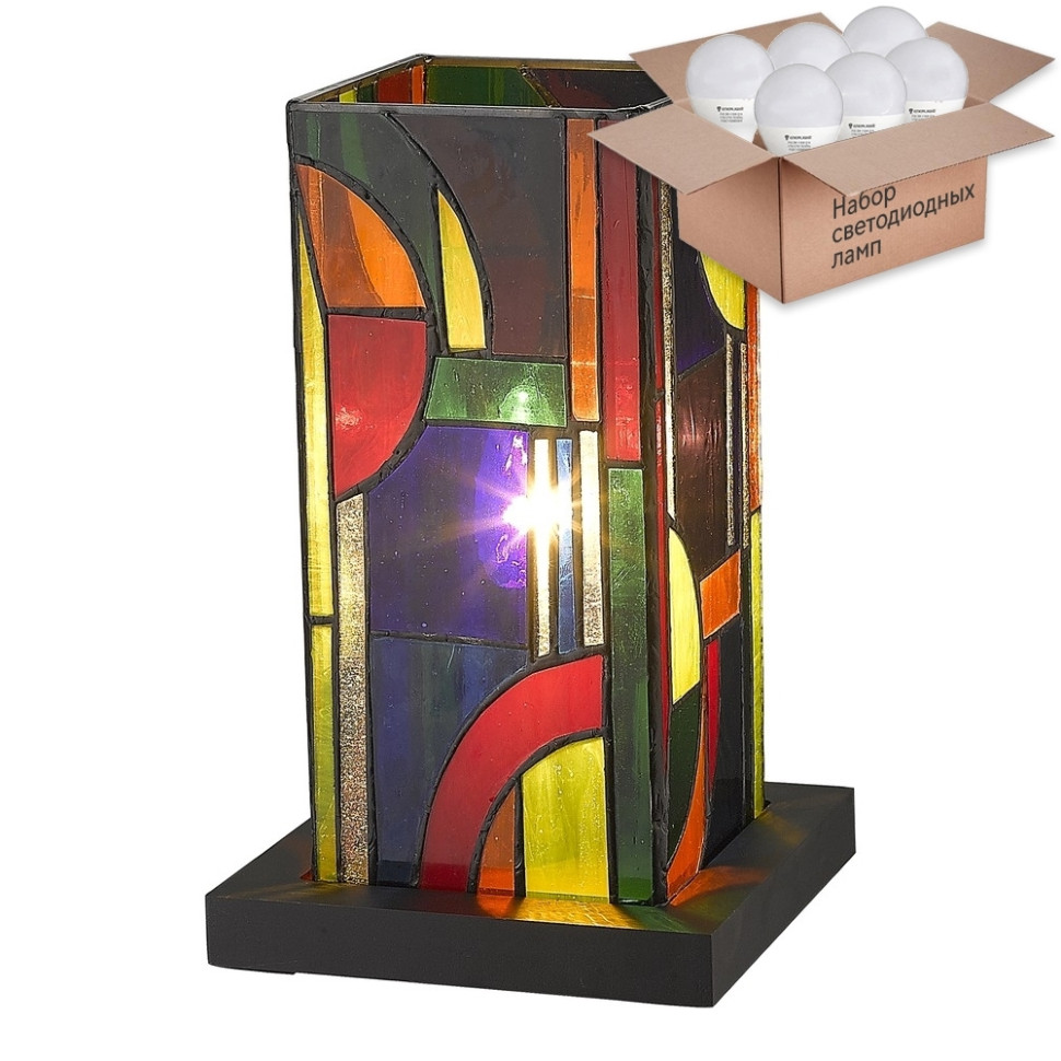 Настольная лампа с лампочками Velante 810-804-02+Lamps E14 P45, цвет стекло 810-804-02+Lamps E14 P45 - фото 3