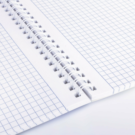 Нарушена упаковка!  <797150> Тетрадь А4, 96 л., BRAUBERG, гребень, клетка, матовая ламинация, "Ритм" (микс в спайке), 405321