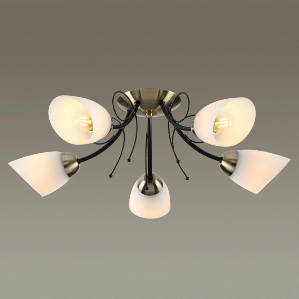 Потолочная люстра Lumion Eliana с лампочками 4592/5C+Lamps E27 P45, цвет черный 4592/5C+Lamps E27 P45 - фото 4