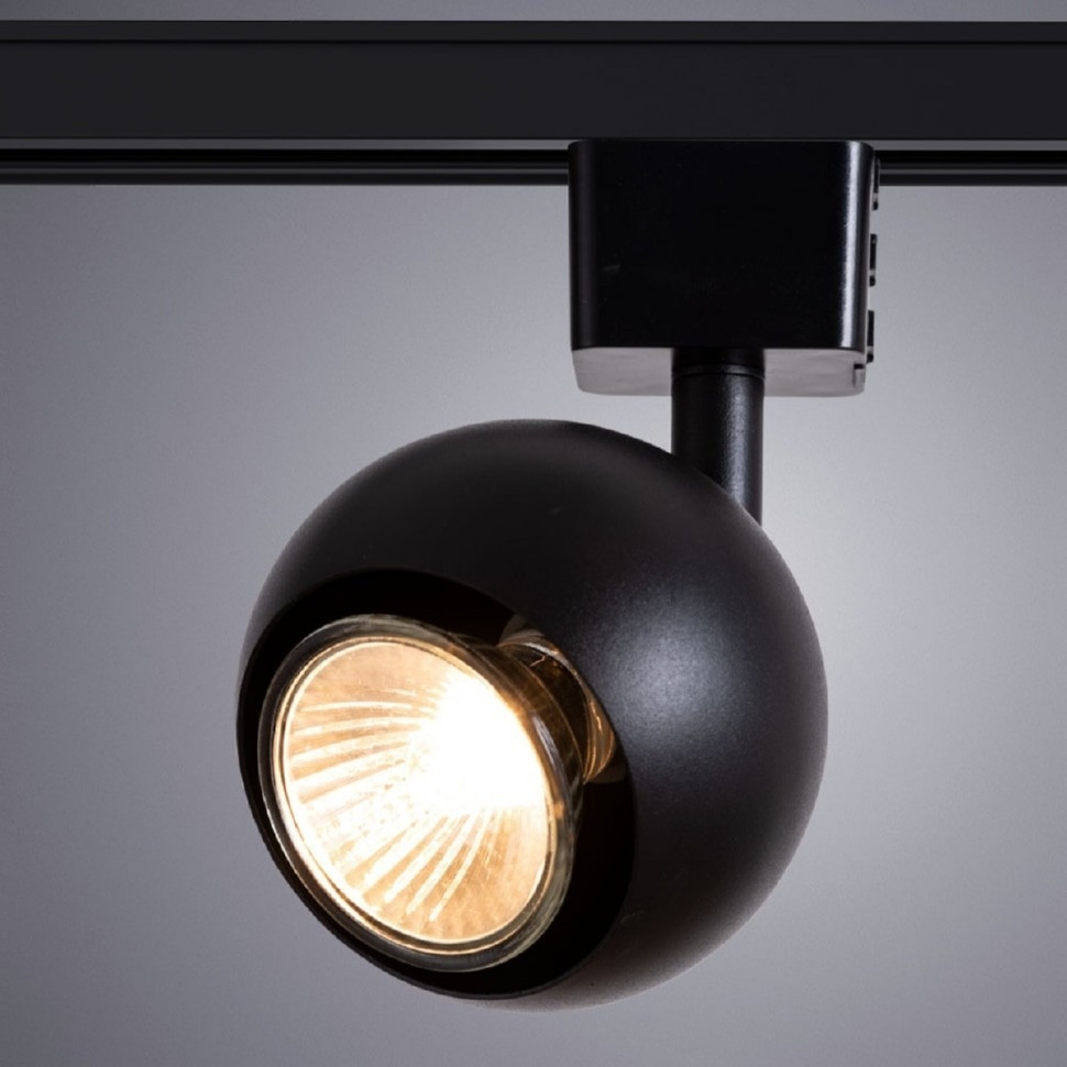 Однофазный светильник для трека Arte Lamp Brad A6253PL-1BK, цвет черный - фото 1