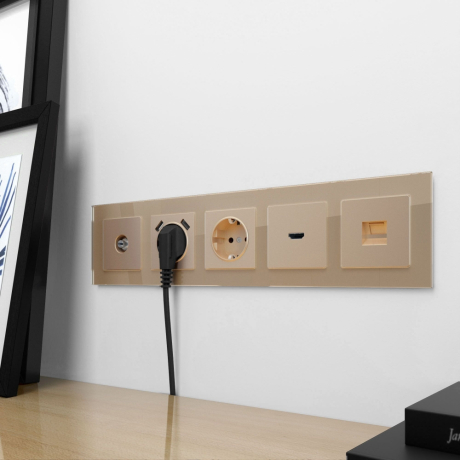 Рамка на 5 постов (шампань) Werkel 140811