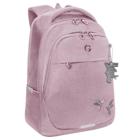 Нарушена упаковка!  <796744> Рюкзак GRIZZLY школьный, анатомическая спинка, 2 отделения, для девочек, "COLIBRI", розовый, 40х29х20 см, RD-540-2/2 (274174)