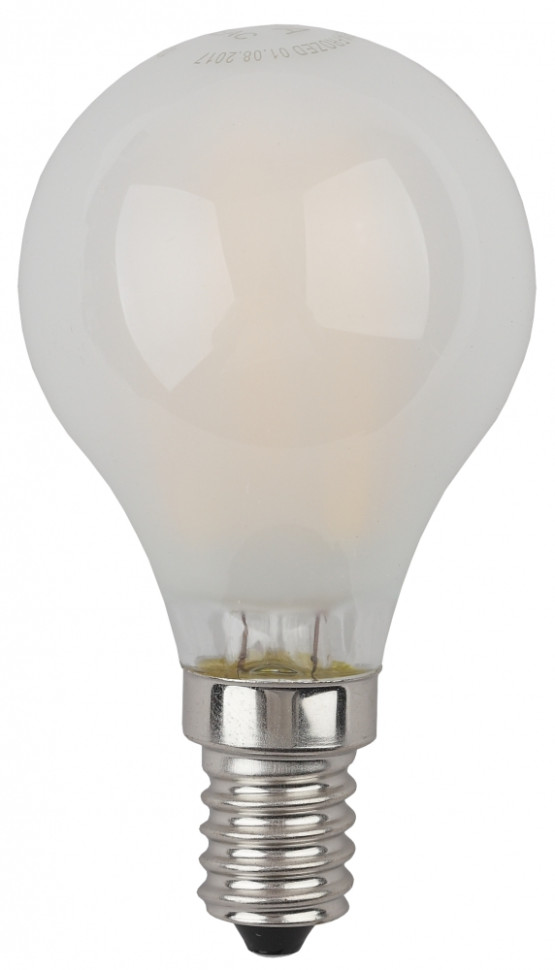 Филаментная светодиодная лампа E14 9W 2700К (теплый) Эра F-LED P45-9w-827-E14 frost (Б0047021) - фото 4