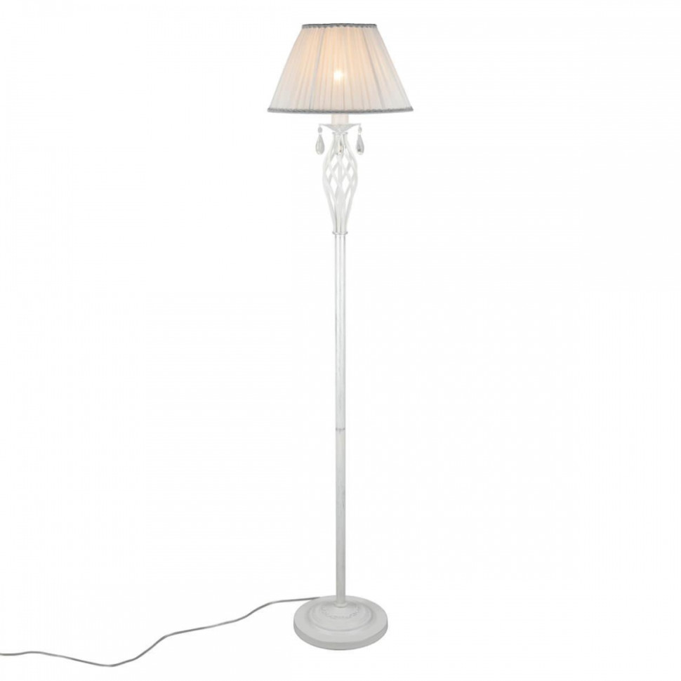 Торшер со светодиодной лампочкой E27, комплект от Lustrof. №160758-657142, цвет белое серебро