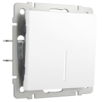 Выключатель проходной одноклавишный с подсветкой без рамки Werkel белый матовый W1112161