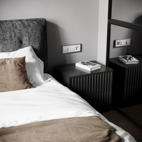 Выключатель проходной одноклавишный с подсветкой без рамки Werkel белый матовый W1112161 