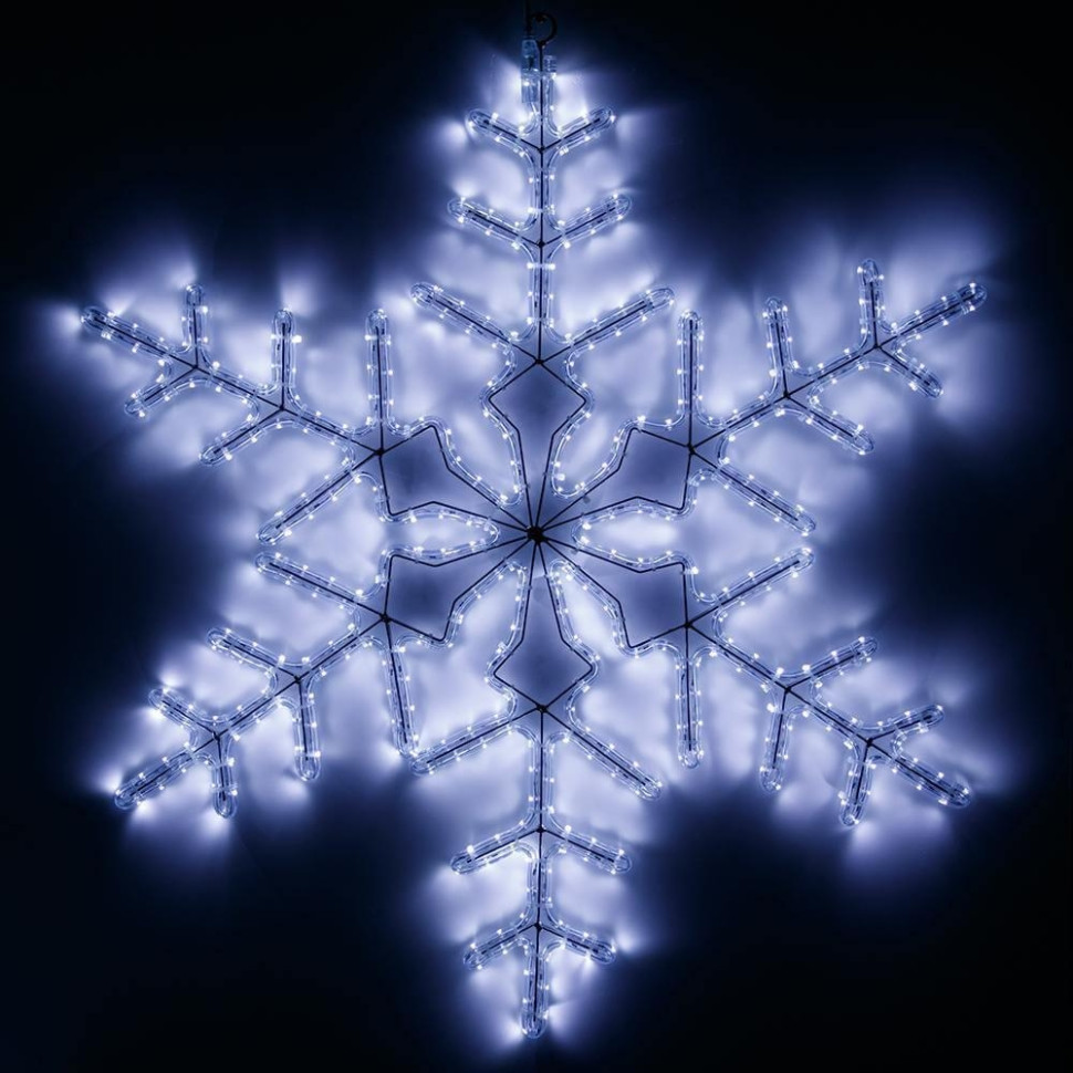 светодиодная снежинка ø0 8м синяя дюралайт на металлическом каркасе ip54 Светодиодная фигура Снежинка холодный свет Ardecoled ARD-Snowflake-M3-920X920-432Led White (25306)
