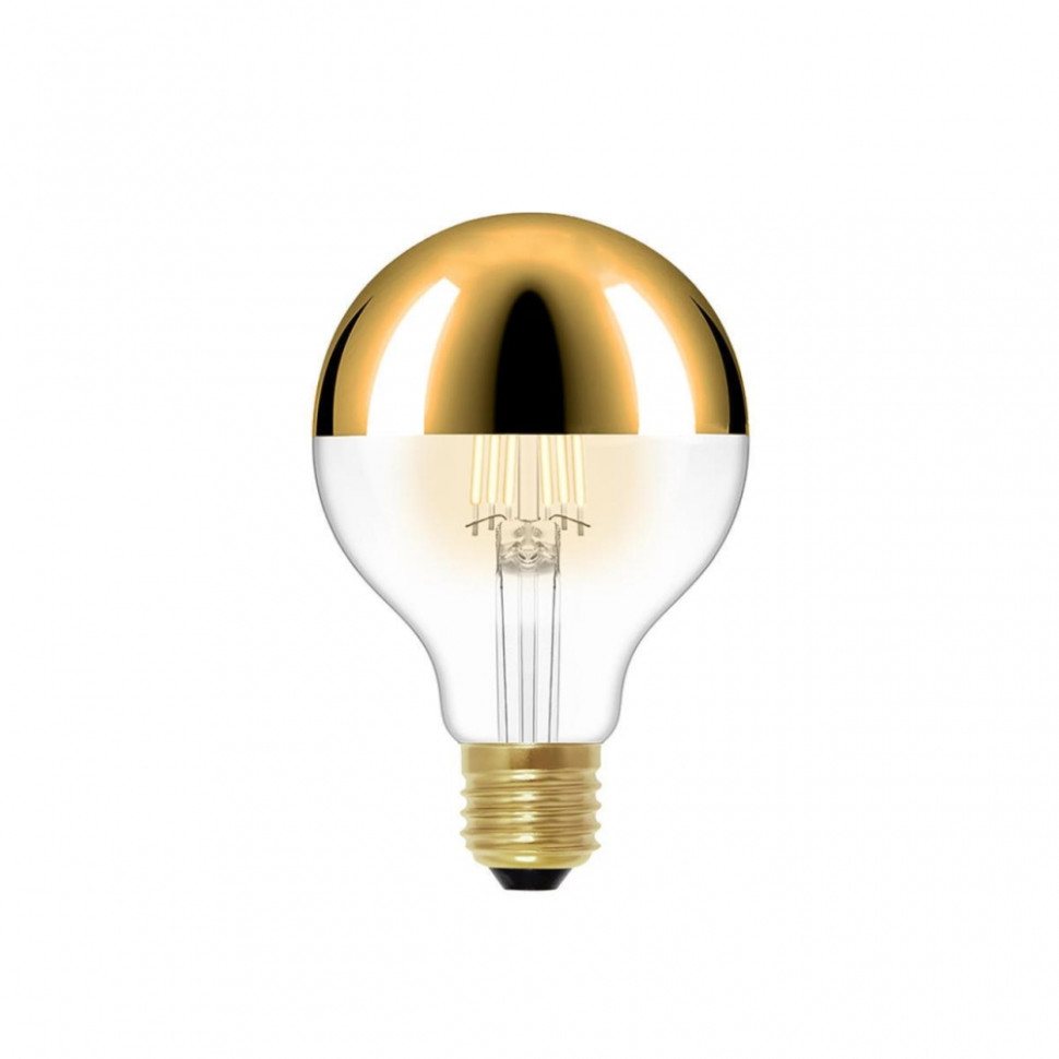 Ретро лампа E27 6W 2700К (теплый) Loft it Edison Bulb G80LED Gold, цвет желтый