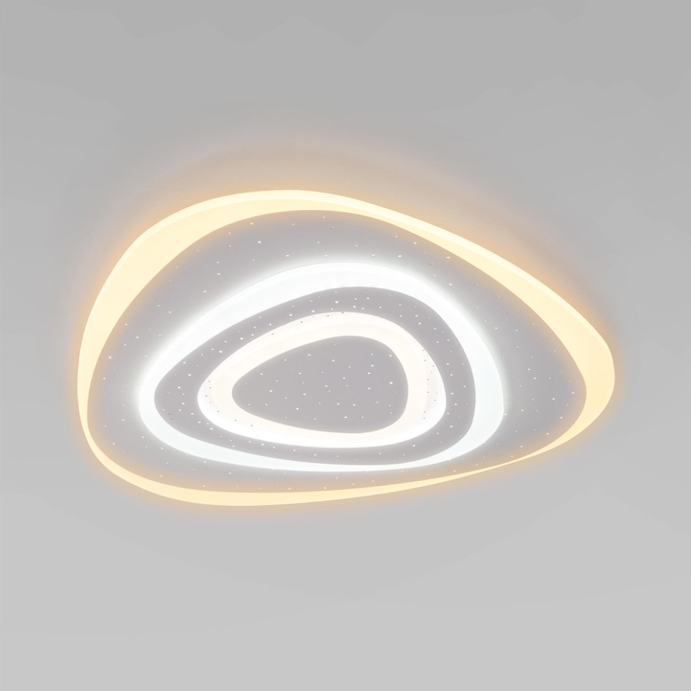 Потолочная светодиодная люстра с пультом Eurosvet Siluet 90115/6 белый (86212) 90115/6 белый - фото 1