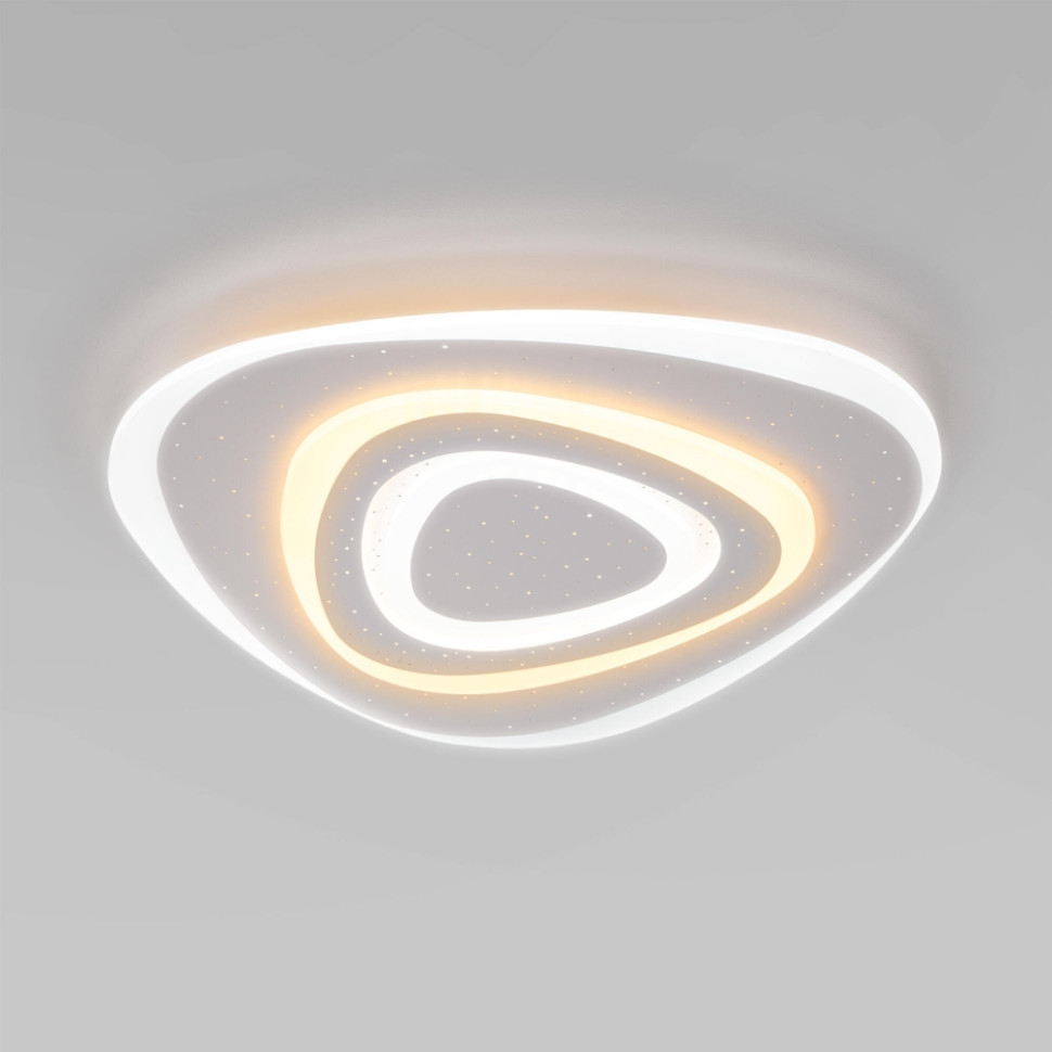 Потолочная светодиодная люстра с пультом Eurosvet Siluet 90115/6 белый (86212) 90115/6 белый - фото 2