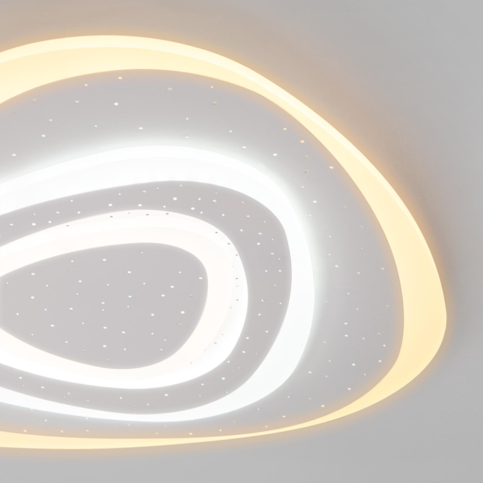 Потолочная светодиодная люстра с пультом Eurosvet Siluet 90115/6 белый (86212) 90115/6 белый - фото 3