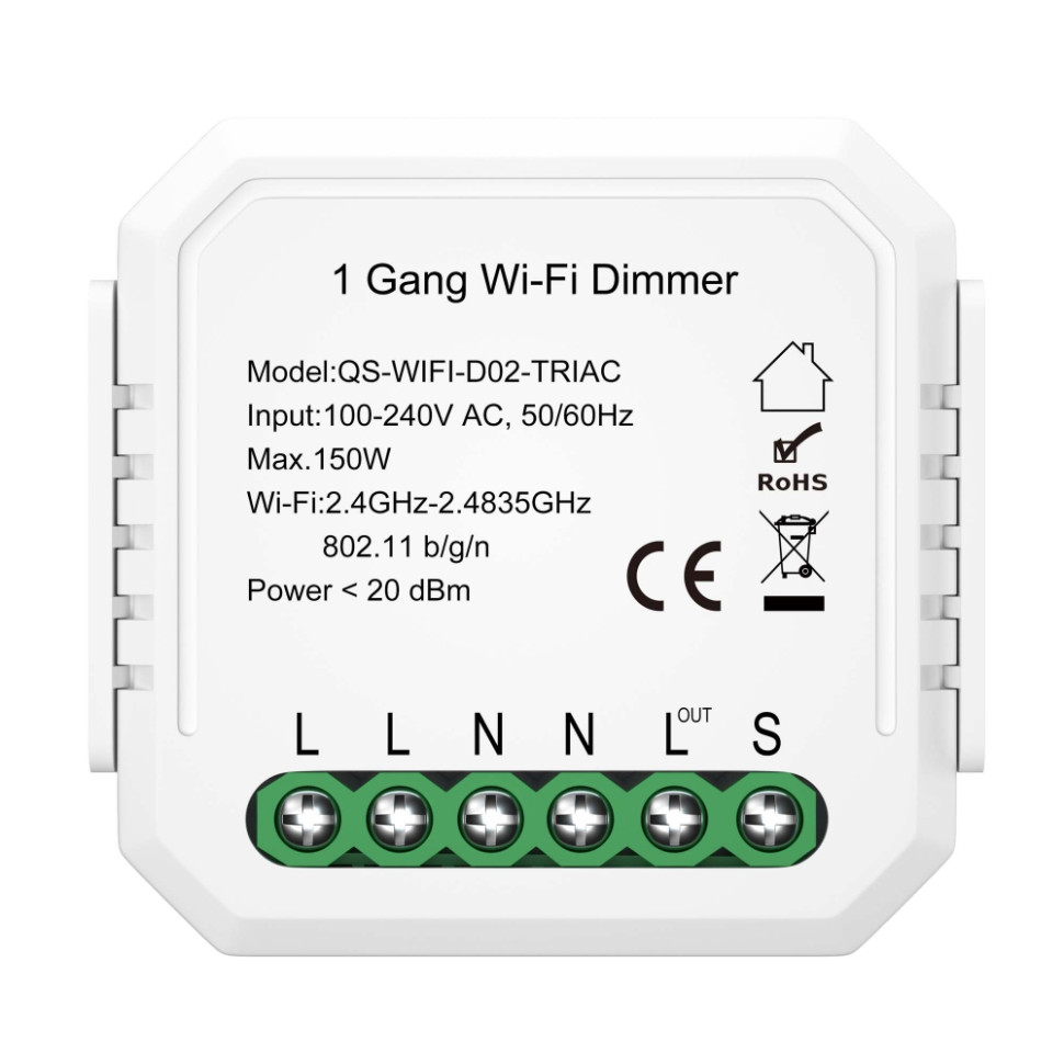 Wi-Fi реле 1 канал диммируемое 150W ST Luce Around ST9000.500.01CDIM, цвет белый - фото 3