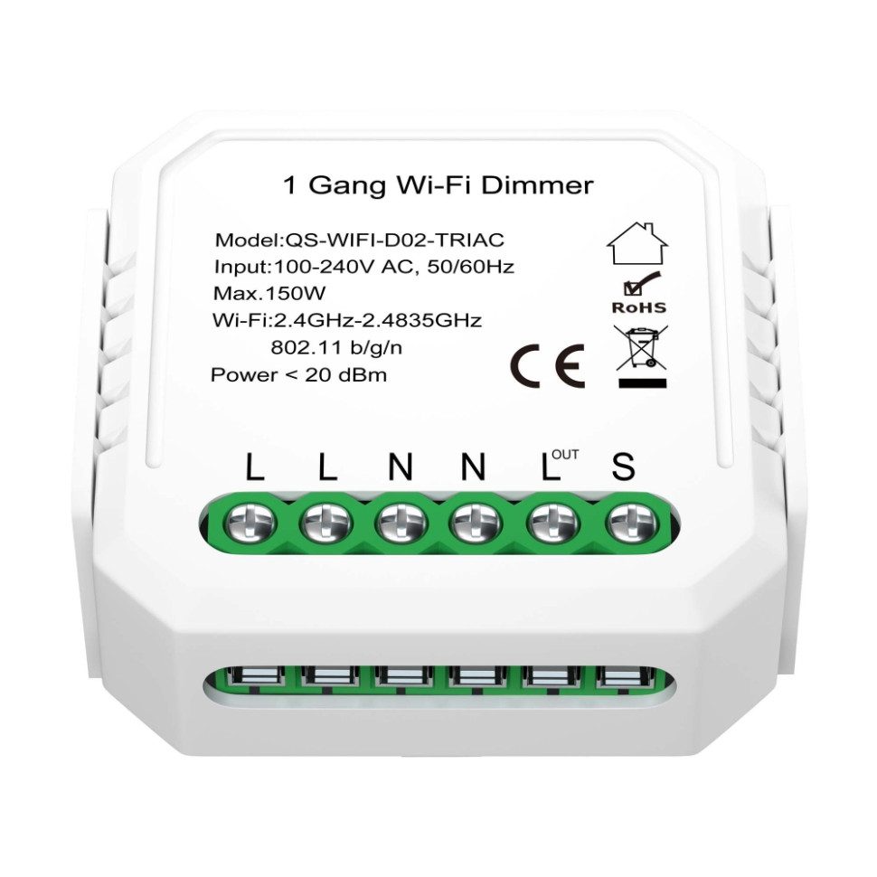 Wi-Fi реле 1 канал диммируемое 150W ST Luce Around ST9000.500.01CDIM, цвет белый - фото 4