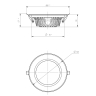 Промышленный встраиваемый светильник Downlight Эра -90-40K-W20 (383324)