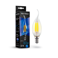 Нарушена упаковка! <155222> Филаментная светодиодная лампа E14 6W 4000К (белый) Crystal Voltega 7018