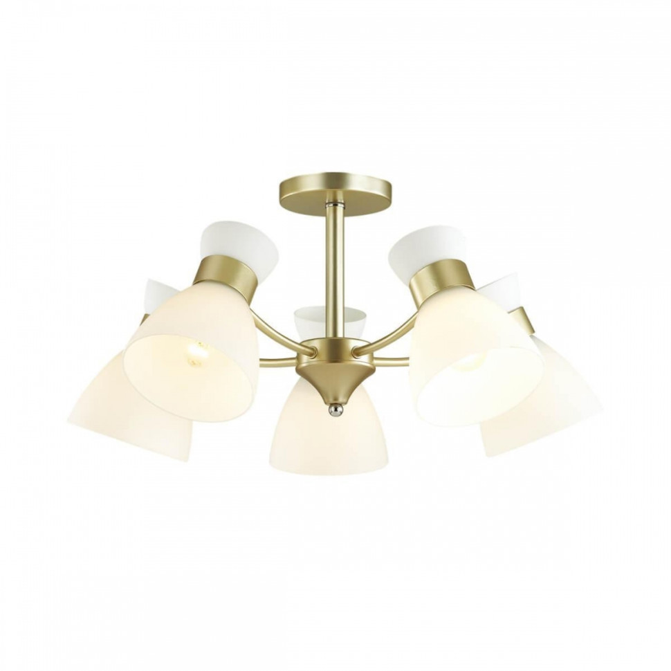 Люстра потолочная Lumion Wilma с лампочками 4535/5C+Lamps E27 P45, цвет матовое золото 4535/5C+Lamps E27 P45 - фото 2