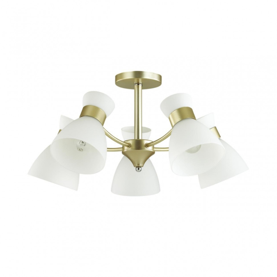 Люстра потолочная Lumion Wilma с лампочками 4535/5C+Lamps E27 P45, цвет матовое золото 4535/5C+Lamps E27 P45 - фото 4