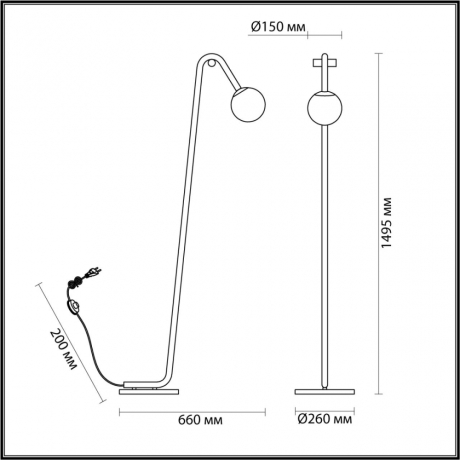 Торшер Lumion Moderni Dexter 6500/1F 