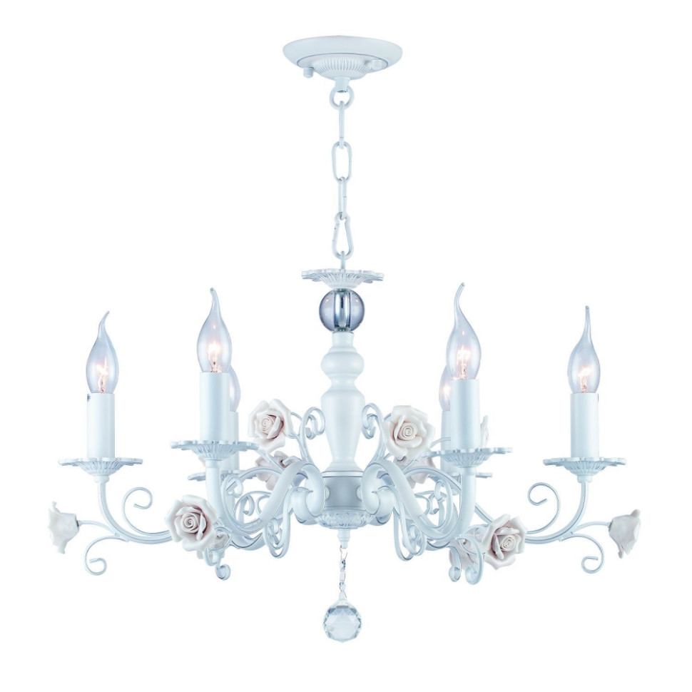 Люстра с лампочками, подвесная, комплект от Lustrof. №128958-617472, цвет белый с серебром - фото 1