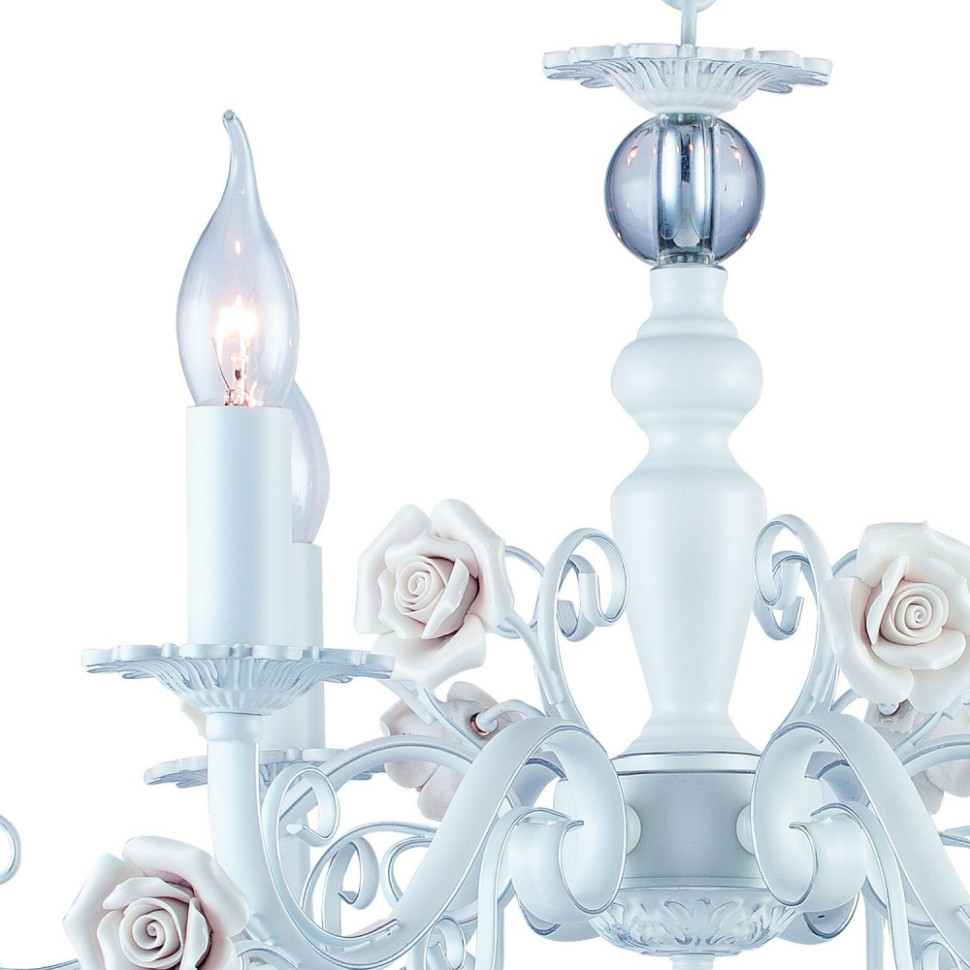 Люстра с лампочками, подвесная, комплект от Lustrof. №128958-617472, цвет белый с серебром - фото 2